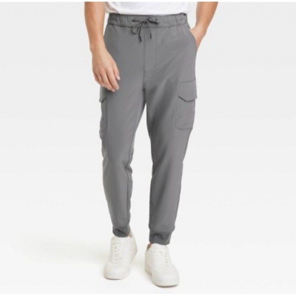 NWT Goodfellow & Co Tech Stretch Cargo Jogger Pants Gray - Size XL